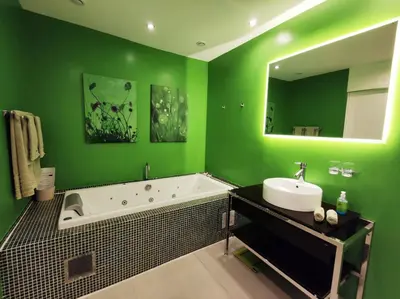 Salle de bains dans l'établissement La Demeure de Saint Fiacre