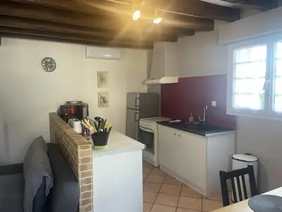 Cuisine ou kitchenette dans l'établissement Gite 