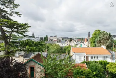 Vue générale sur Nantes ou vue de la ville depuis le B&B/chambre d'hôtes