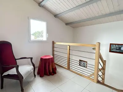 Coin salon dans l'établissement Maison neuve près des dunes avec jardin clos, 3 chambres et tout confort, à 800m de la plage - FR-1-224B-548