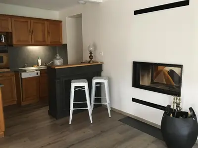 Cuisine ou kitchenette dans l'établissement La Maison du Bonheur - Grande maison de vacances classée 4 étoiles