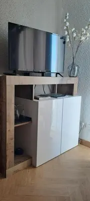 Cuisine ou kitchenette dans l'établissement Darmaillacq Studio avec balcon, parking, Netflix