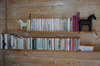 Bibliothèque dans la maison de vacances