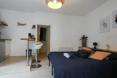 Un ou plusieurs lits dans un hébergement de l'établissement Studio moderne, hypercentre de Cholet, arrivée autonome !