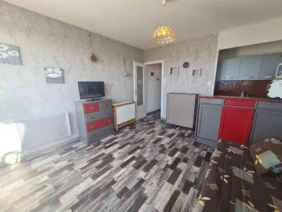 Télévision ou salle de divertissement dans l'établissement Studio en bord de mer avec parking et animaux admis - FR-1-224C-197