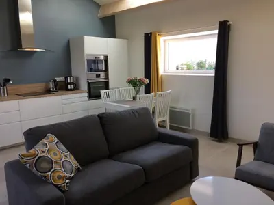 Cuisine ou kitchenette dans l'établissement La grange