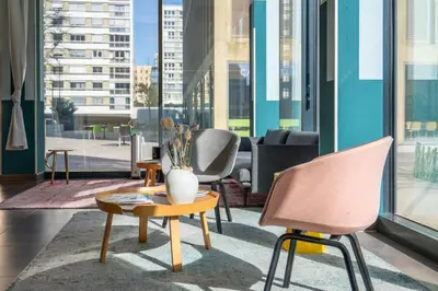 Coin salon dans l'établissement Appart'hôtel Odalys City - Nantes Cité des congrès