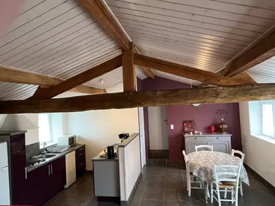 Cuisine ou kitchenette dans l'établissement Domaine de la moriniere