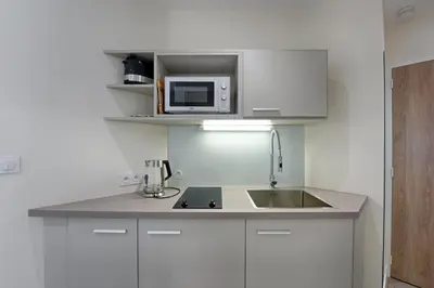 Cuisine ou kitchenette dans l'établissement Le Baron Centre - Garage privé - Wifi fibre - classé 3 étoiles