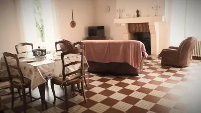 Télévision ou salle de divertissement dans l'établissement Gîte de La Sapinière à 15 min du Puy du Fou