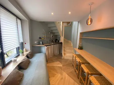 Cuisine ou kitchenette dans l'établissement La Suite de l'Abbaye - climatisation et petit dej
