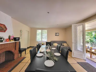 Coin salon dans l'établissement Maison Brévinoise proche de la plage - 5 personnes - FR-1-364-81
