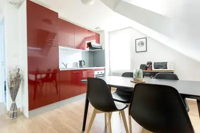 Cuisine ou kitchenette dans l'établissement Appartement Luna Hypercentre Gare à 300m