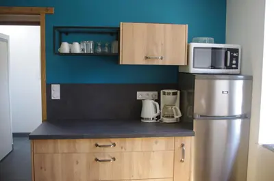 Cuisine ou kitchenette dans l'établissement Gîte des 2 Pat'