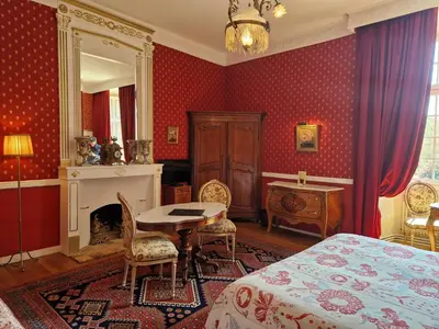 Coin salon dans l'établissement Château de la Verie