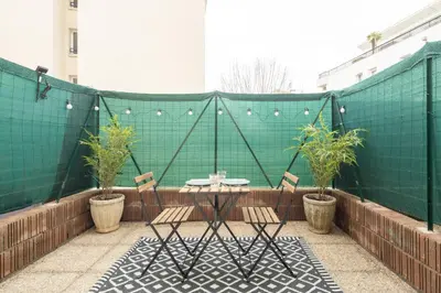 Terrasse ou espace extérieur de l'établissement Studio Centre-Ville avec Terrasse et Parking Sécurisé Gratuit
