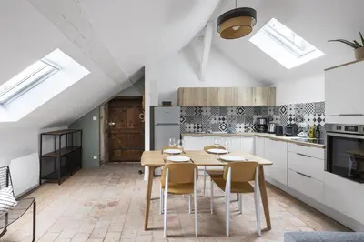 Cuisine ou kitchenette dans l'établissement Le Nao- L'Île Feydeau - 2 chambres de charme