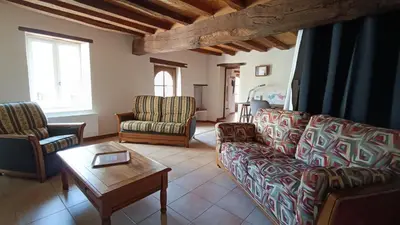 Coin salon dans l'établissement Murmures de Loire