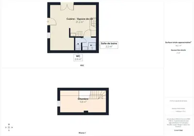 Plan de l'établissement Maison proche Golf plage et piscine à Pornic