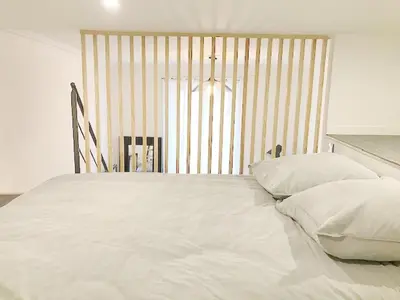 Un ou plusieurs lits dans un hébergement de l'établissement Lodge Nicolas, Hyper Centre