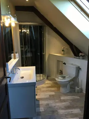 Salle de bains dans l'établissement La Morinais