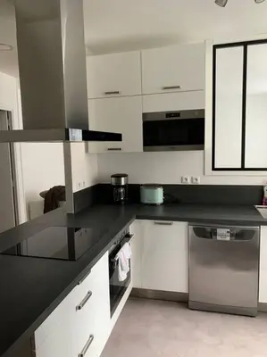 Cuisine ou kitchenette dans l'établissement Appartement Spacieux Centre Gare Visitation
