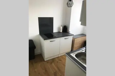 Cuisine ou kitchenette dans l'établissement Le Convivial Ethnique-Pont Rousseau studio T1bis