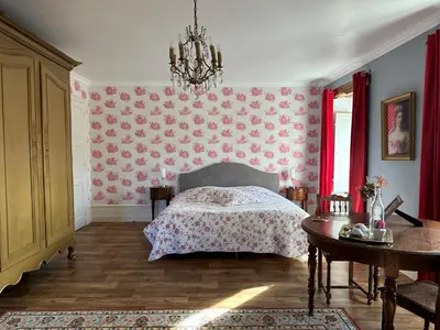 Un ou plusieurs lits dans un hébergement de l'établissement Château de la Preuille Bed & Breakfast