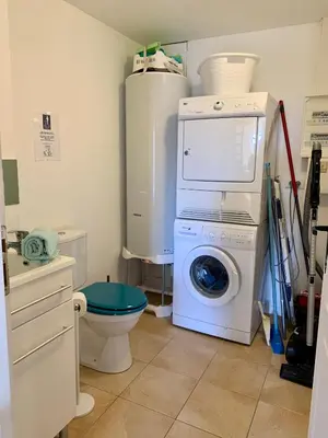 Salle de bains dans l'établissement Les Gites de la Richardiere