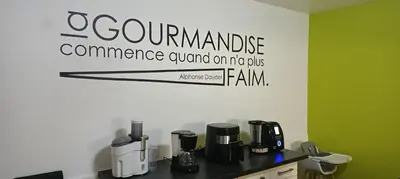 Plateau bouilloire dans l'établissement Gîte de La Bicyclette
