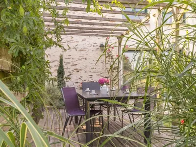 Jardin de l'établissement Charmante maison rénovée à 300m de la Loire avec jardin, terrasse, WiFi et équipements bébé - FR-1-306-815
