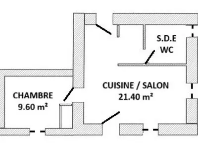 Plan de l'établissement Gîte cosy avec spa en pleine campagne près de Pornic - FR-1-306-927