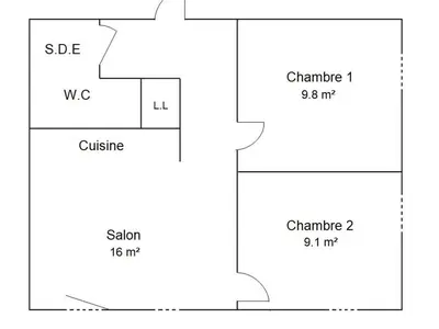 Plan de l'établissement Maison lumineuse proche Nantes, jardin privatif, parking, Wi-Fi, cuisine équipée, équipements bébé - FR-1-306-1018