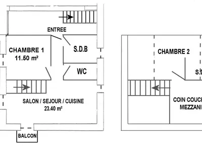 Plan de l'établissement Charmant gîte face mer avec balcon privé, proche Pornic, tout confort assuré - FR-1-306-1025
