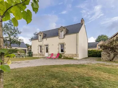 Jardin de l'établissement Gîte calme entre plage et nature, 3 chambres, jardin clos, proche Guérande/La Baule - FR-1-306-1125