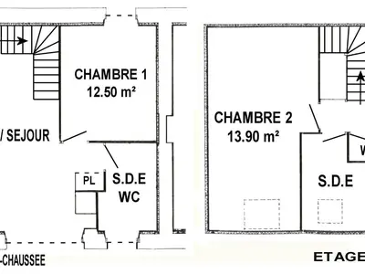 Plan de l'établissement Gîte calme avec jardin clos, équipements complets et activités sur place à Callac - FR-1-306-1130