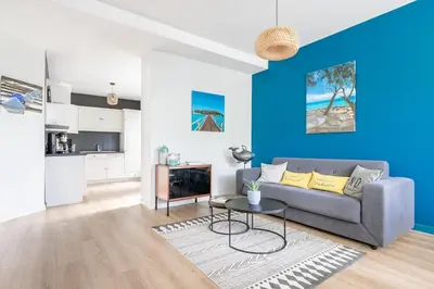Cuisine ou kitchenette dans l'établissement Maison pour 5 personnes - 500m de la plage