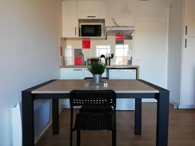 Cuisine ou kitchenette dans l'établissement Studios les 3 Eclats
