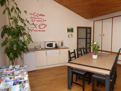 Cuisine ou kitchenette dans l'établissement Le bois du drillais