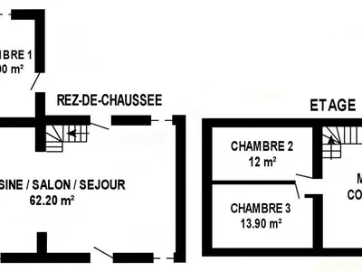 Plan de l'établissement Maison de charme avec piscine et grand jardin, près d'Ancenis - idéal pour familles et balades - FR-1-306-1151