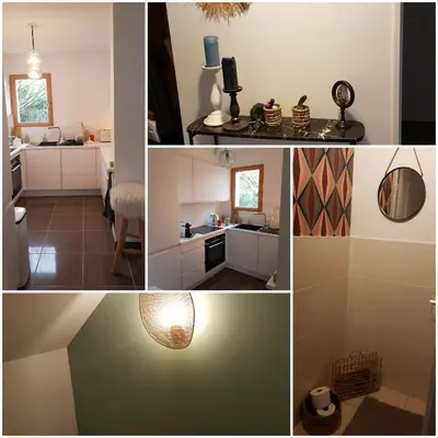 Cuisine ou kitchenette dans l'établissement Villa Sainte Marguerite
