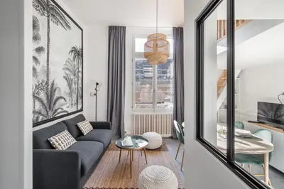 Coin salon dans l'établissement Le Pommeraye - Coeur de ville