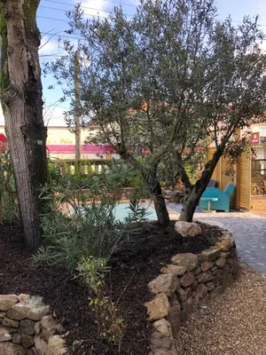 Jardin de l'établissement Cottages du Valcoquet