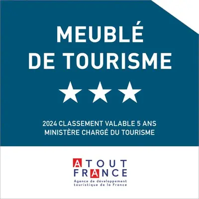 Certificat, récompense, panneau ou autre document affiché dans l'établissement Le Rocher de Bel Air -40m2 -Chaleureux 3 étoiles