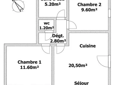 Plan de l'établissement Gîte familial avec jardin privé et barbecue près de La Barre-de-Monts - FR-1-426-104