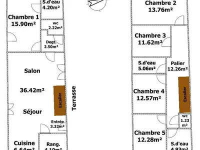 Plan de l'établissement Logis de caractère 18ème siècle, 10 personnes - FR-1-426-428