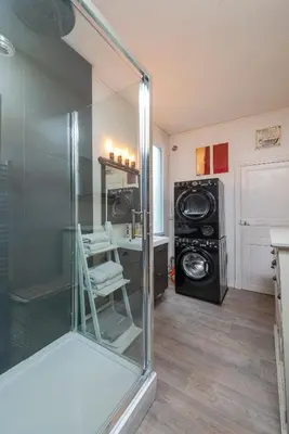 Cuisine ou kitchenette dans l'établissement Appartement calme et cosy, Place du Ralliement
