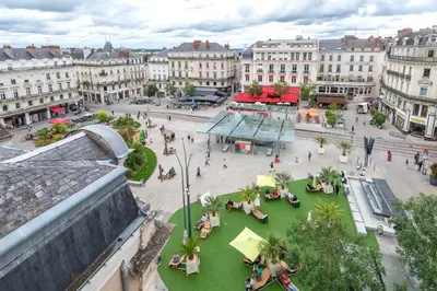 Vue générale sur Angers ou vue de la ville depuis l'appartement
