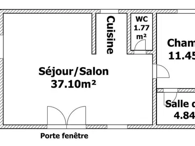 Plan de l'établissement Charmant gîte 2 pers avec terrasse privative et proche Vélo Rail - FR-1-426-466