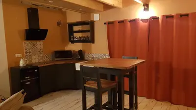 Cuisine ou kitchenette dans l'établissement Echappée romantique